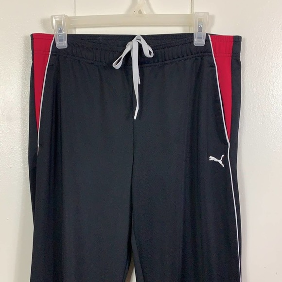 PUMA SPORT LIFESTYLE ATHLETIC SWEATPANTS SIZE L ADJUSTABLE DRAWSTRING TWO POCKET - Picture 4 of 10